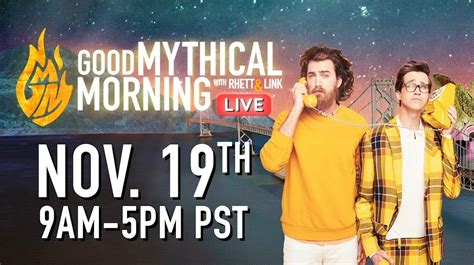 mythical good morning|good mythical morning official website.